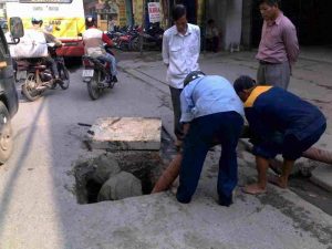 hút bể phốt tại định công