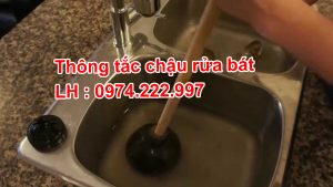 thông tắc chậu rửa bát