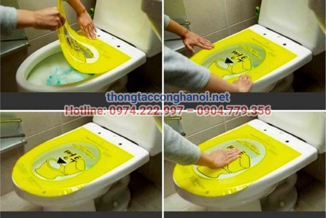 Cách chữa bồn cầu bị tắc bằng miếng dán