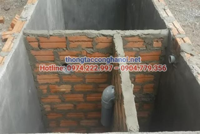 Thi công hầm tự hoại 2 ngăn