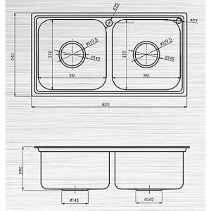 Kích thước bồn rửa chén