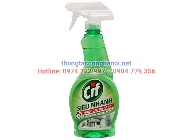 Chai CIF xịt đa năng làm sạch vòi nước inox hiệu quả 