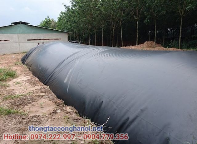 Hầm biogas phủ bạt HDPE