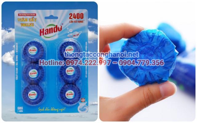 Viên tẩy bồn cầu Hando đánh bay vết bẩn diệt sạch vi khuẩn 