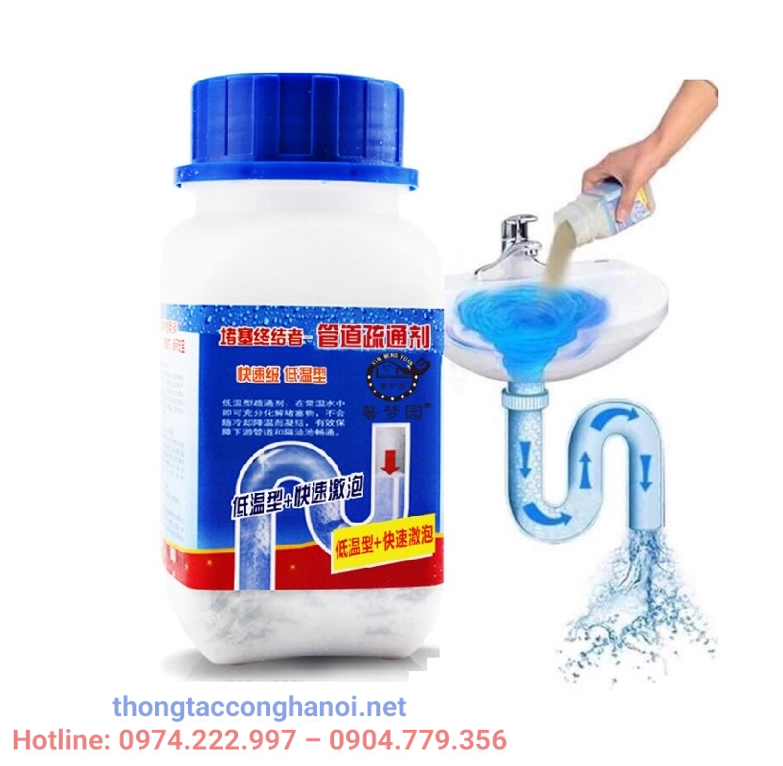 Bột thông cống là sản phẩm chuyên dụng có chứa các hóa chất mạnh như sodium hydroxide, aluminum, được thiết kế để loại bỏ các tắc nghẽn khó xử lý nhất. Cách sử dụng bột thông cống như sau: