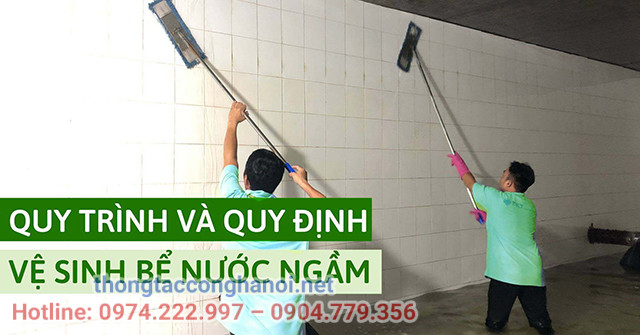 Các bước vệ sinh bể nước ngầm