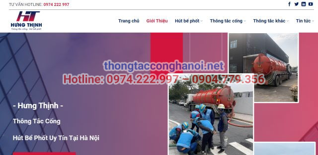 Dịch vụ hút bể phốt Hưng Thịnh tự tin là sự lựa chọn tuyệt vời dành cho khách hàng