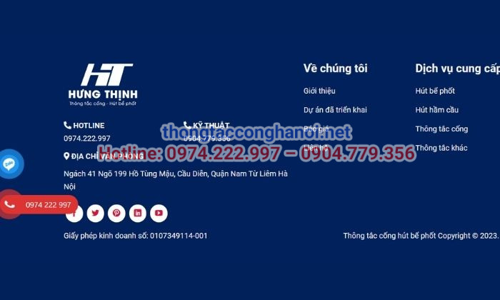 Hưng Thịnh cam kết xử lý tắc cống nhanh chóng