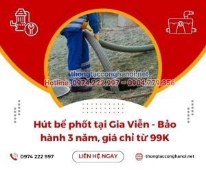 Hút bể phốt tại Gia Viễn