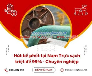 Hút bể phốt tại Nam Trực