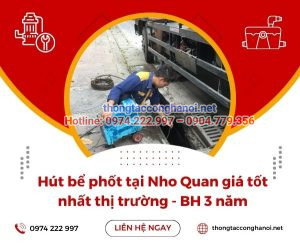 Hút bể phốt tại Nho Quan