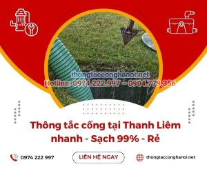 Thông tắc cống tại Thanh Liêm