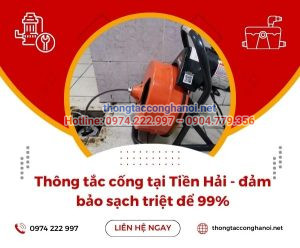 Thông tắc cống tại Tiền Hải