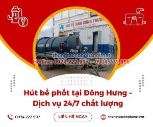 Hút bể phốt tại đông hưng