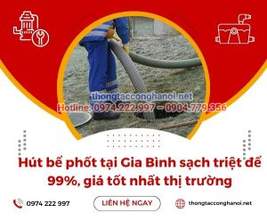 Hút bể phốt tại Gia Bình