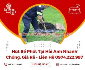 hút bể phốt tại hải an