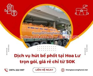 Hút bể phốt tại Hoa Lư