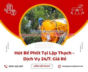 hút bể phốt tại Lập Thạch