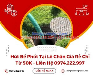 hút bể phốt tại lê chân