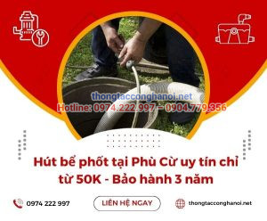 Hút bể phốt tại Phù Cừ