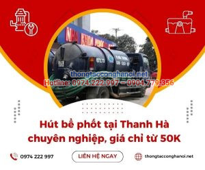 Hút bể phốt tại Thanh Hà