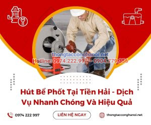 hút bể phốt tại tiền hải