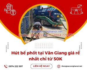 hút bể phốt tại Văn Giang