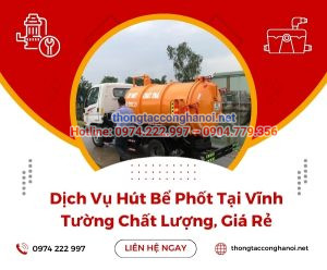 hút bể phốt tại Vĩnh Tường