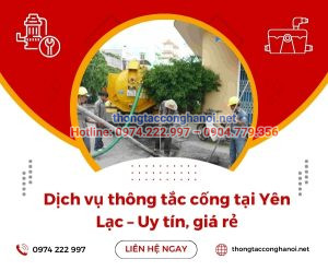 thông tắc cống tại huyện Yên Lạc