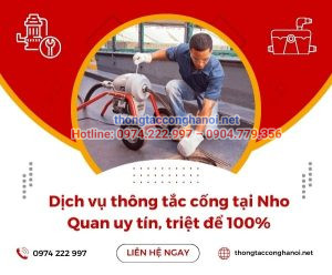 thông tắc cống tại Nho Quan