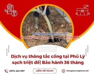 Thông tắc cống tại Phủ Lý