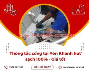 thông tắc cống Tại Yên Khánh