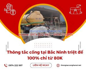 thông tắc cống tại Bắc Ninh