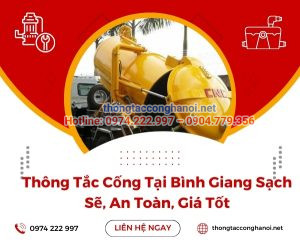 thông tắc cống tại bình giang