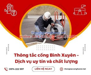 thông tắc cống tại Bình Xuyên