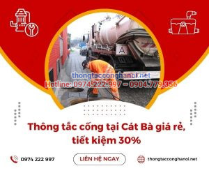 thông tắc cống tại Cát Bà