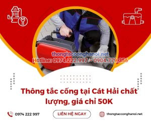 Thông tắc cống tại Cát Hải