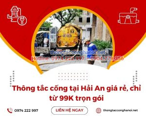 thông tắc cống tại Hải An