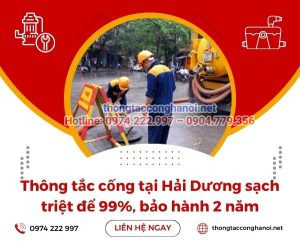 Thông tắc cống tại Hải Dương