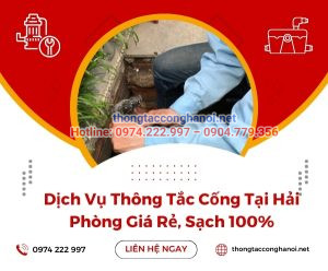 thông tắc cống tại hải phòng