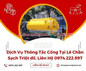 thông tắc cống tại lê chân