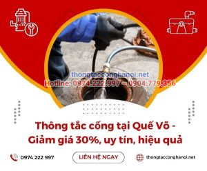 Thông tắc cống tại Quế Võ