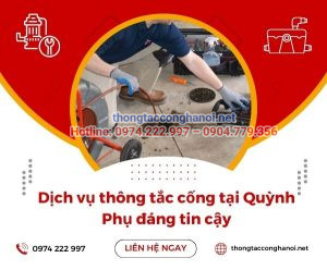 thông tắc cống tại Quỳnh Phụ