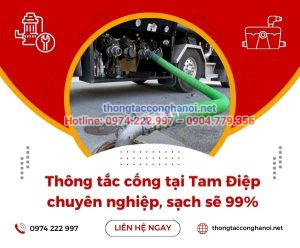 Thông tắc cống tại Tam Điệp