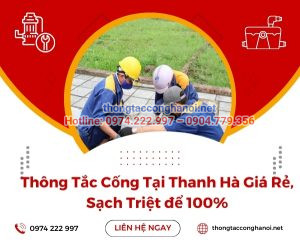 thông tắc cống tại thanh hà