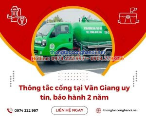 thông tắc cống tại Văn Giang