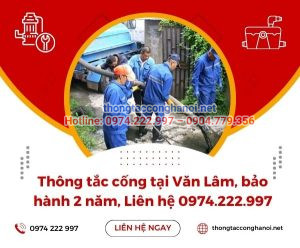 thông tắc cống tại Văn Lâm