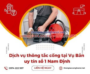 thông tắc cống tại Vụ Bản