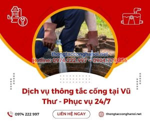 thông tắc cống tại Vũ Thư