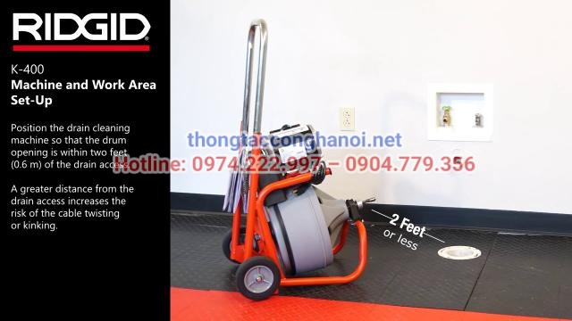 Máy thông tắc cống lò xo Ridgid K-400 IW 45